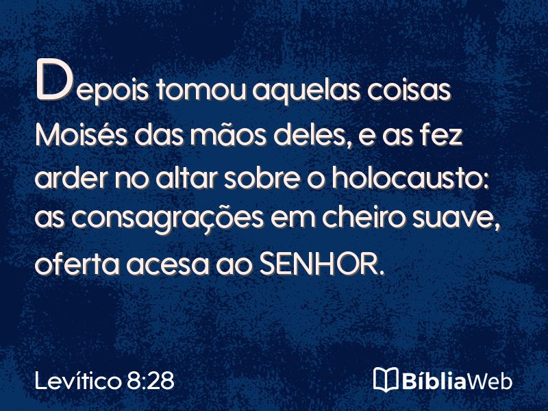 Levítico 8:28 em imagem para compartilhar