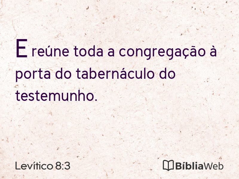 Levítico 8:3 em imagem para compartilhar