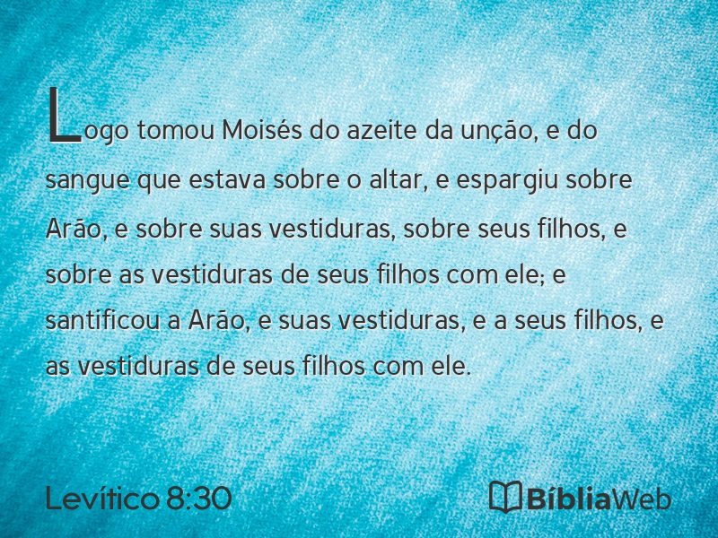 Levítico 8:30 em imagem para compartilhar