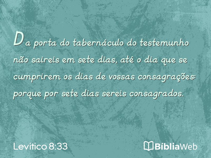 Levítico 8:33 em imagem para compartilhar