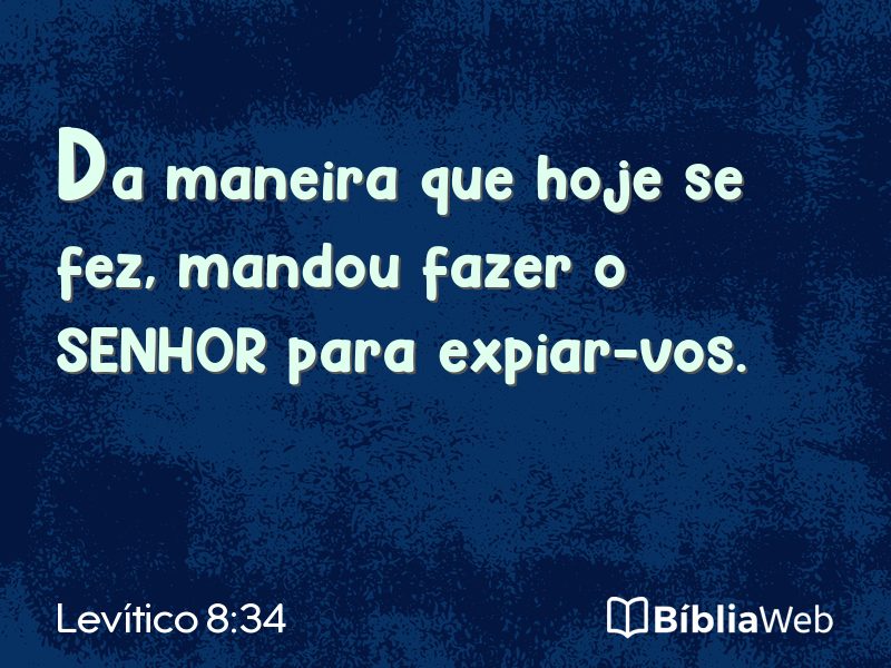Levítico 8:34 em imagem para compartilhar