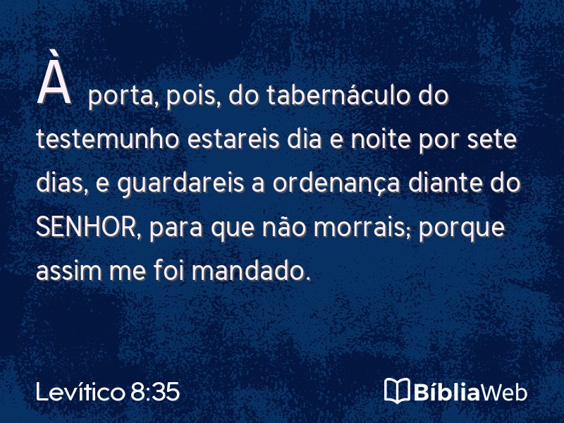 Levítico 8:35 em imagem para compartilhar