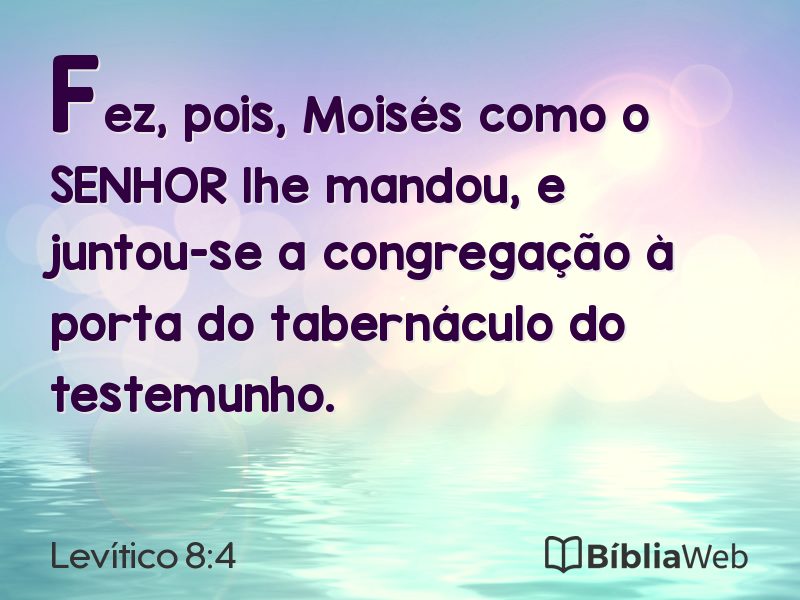 Levítico 8:4 em imagem para compartilhar