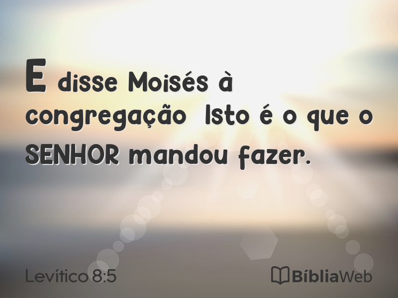 Levítico 8:5 em imagem para compartilhar