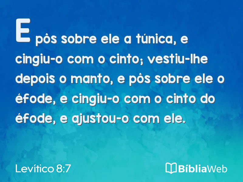 Levítico 8:7 em imagem para compartilhar