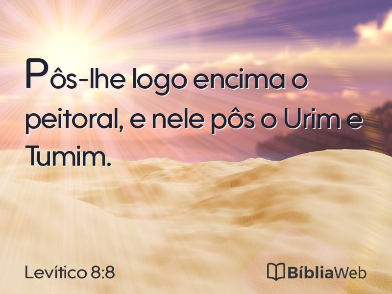 Levítico 8:8 em imagem para compartilhar