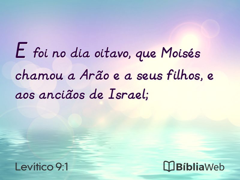 Levítico 9:1 em imagem para compartilhar