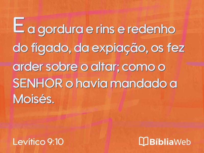 Levítico 9:10 em imagem para compartilhar
