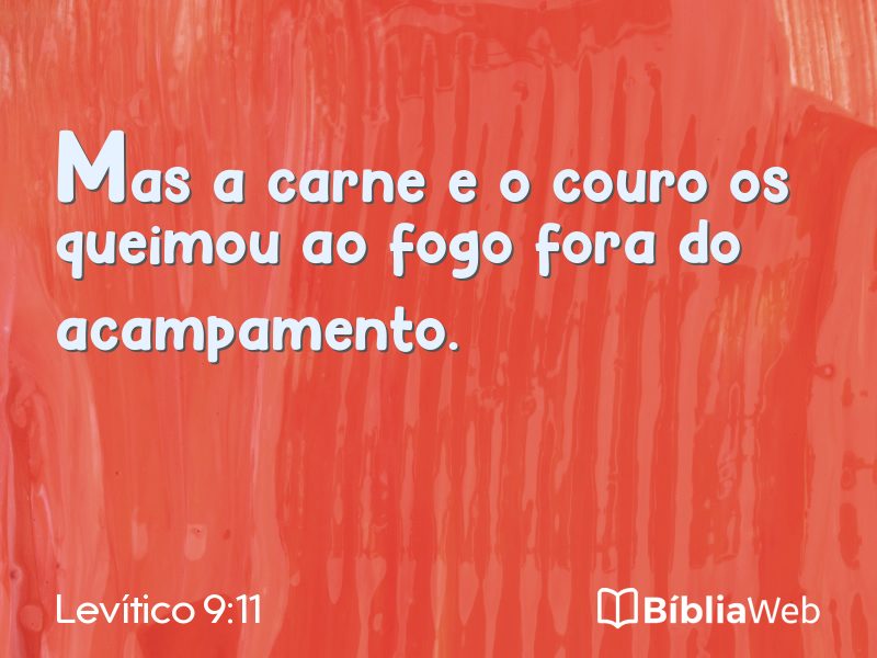Levítico 9:11 em imagem para compartilhar
