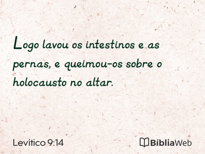 Levítico 9:14 em imagem para compartilhar