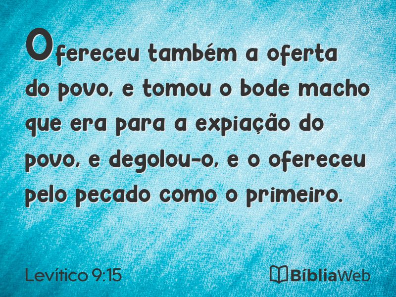 Levítico 9:15 em imagem para compartilhar