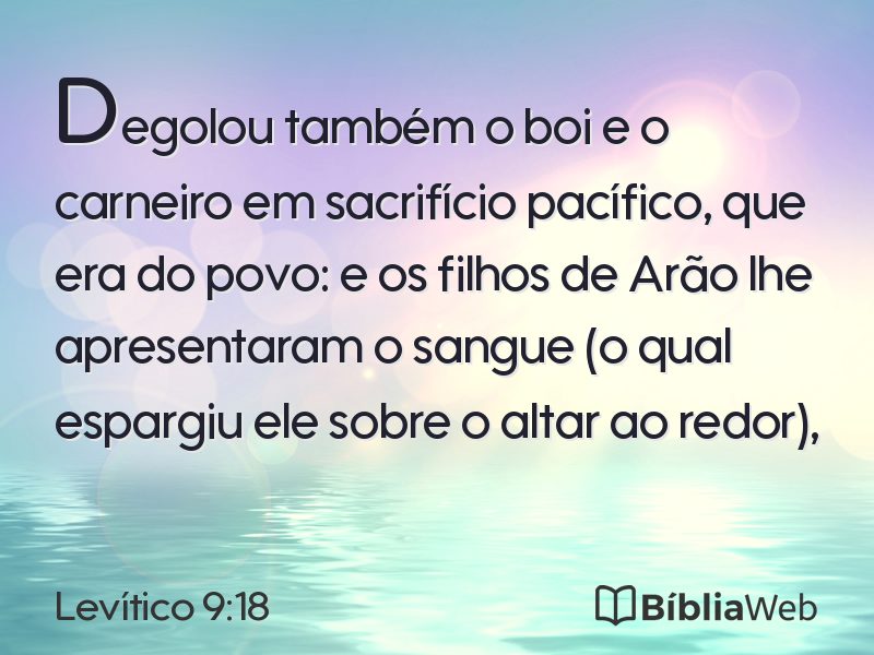 Levítico 9:18 em imagem para compartilhar