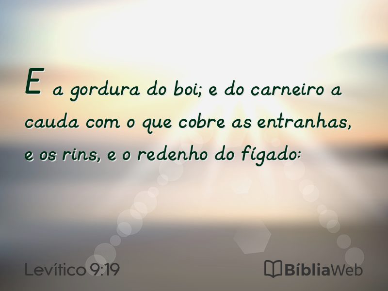 Levítico 9:19 em imagem para compartilhar