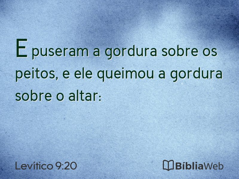 Levítico 9:20 em imagem para compartilhar