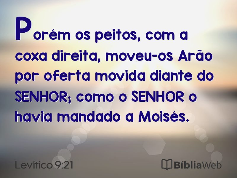 Levítico 9:21 em imagem para compartilhar