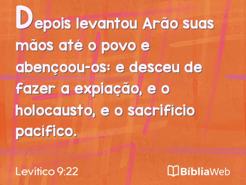 Levítico 9:22 em imagem para compartilhar
