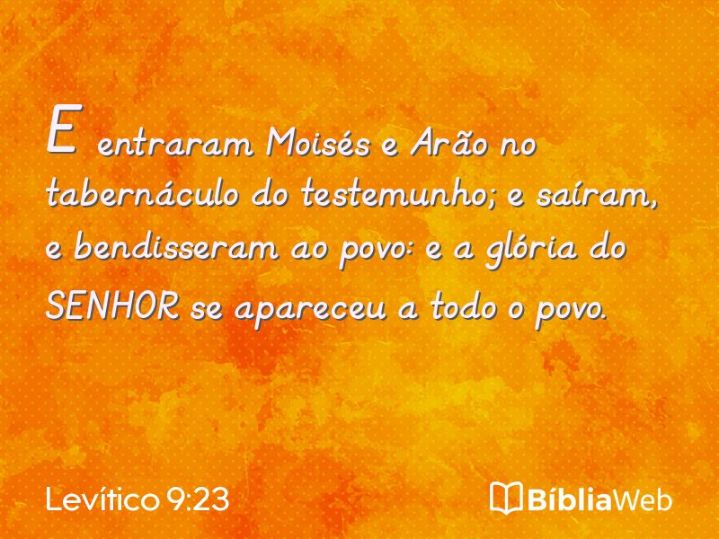 Levítico 9:23 em imagem para compartilhar