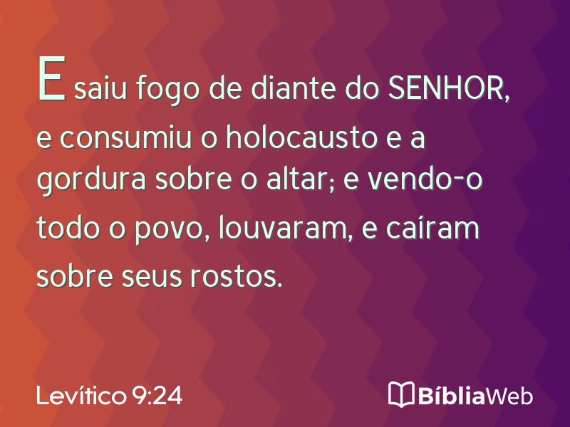 Levítico 9:24 em imagem para compartilhar