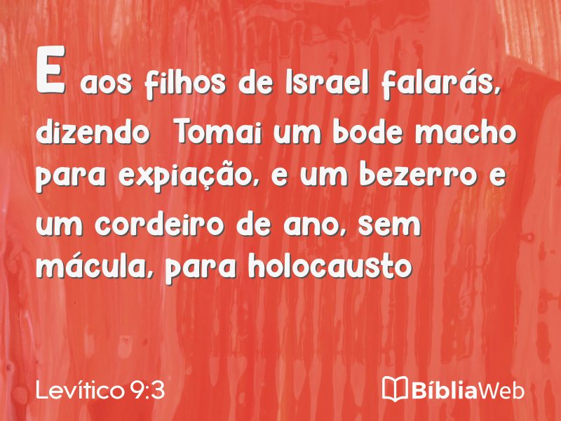 Levítico 9:3 em imagem para compartilhar