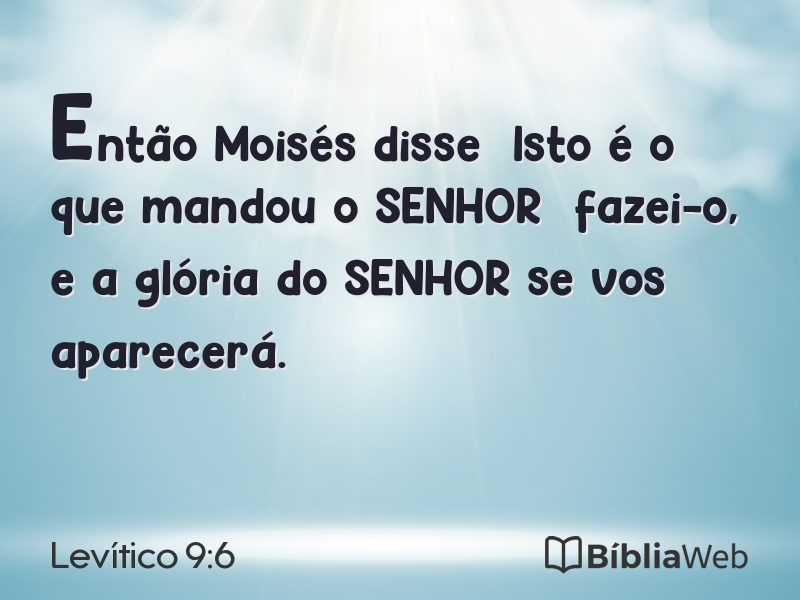 Levítico 9:6 em imagem para compartilhar