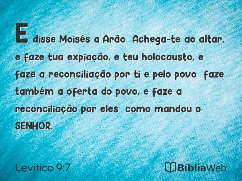 Levítico 9:7 em imagem para compartilhar