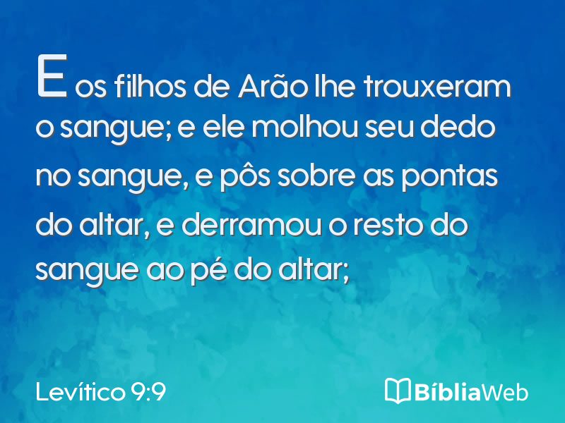 Levítico 9:9 em imagem para compartilhar