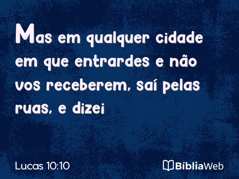 Lucas 10:10 em imagem para compartilhar