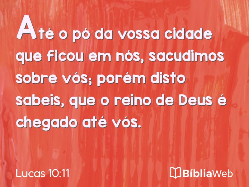 Lucas 10:11 em imagem para compartilhar