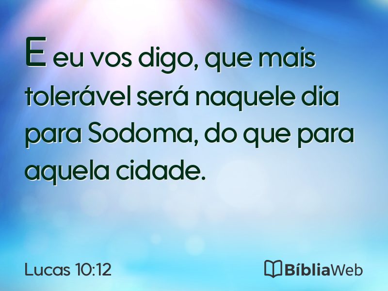Lucas 10:12 em imagem para compartilhar