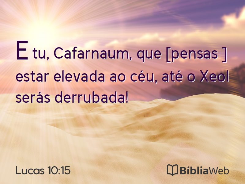 Lucas 10:15 em imagem para compartilhar