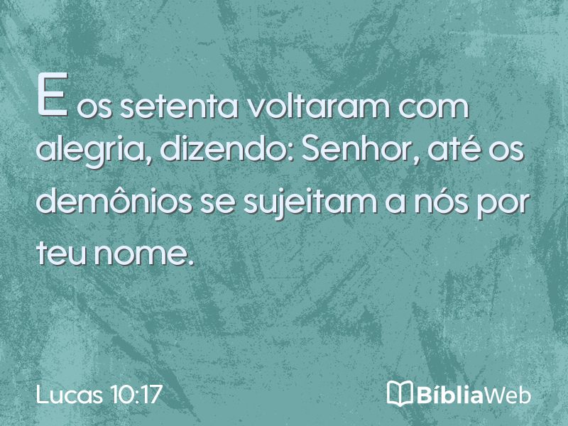Lucas 10:17 em imagem para compartilhar