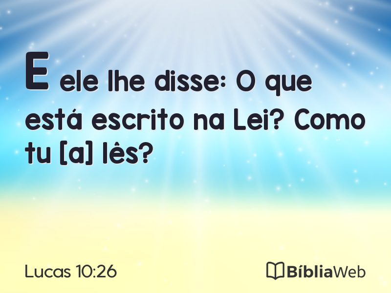 Lucas 10:26 em imagem para compartilhar