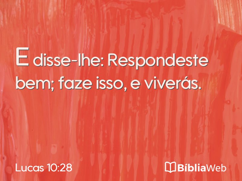 Lucas 10:28 em imagem para compartilhar