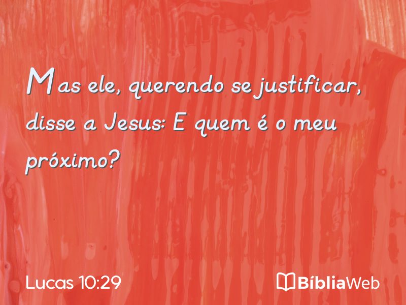 Lucas 10:29 em imagem para compartilhar