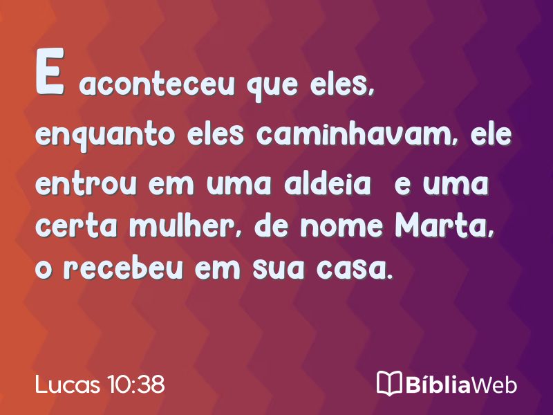 Lucas 10:38 em imagem para compartilhar