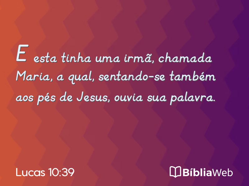 Lucas 10:39 em imagem para compartilhar