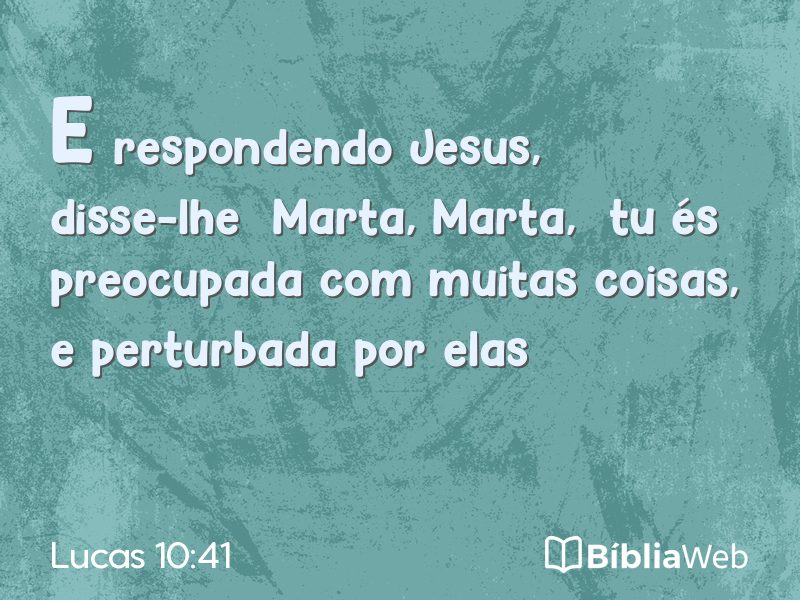 Lucas 10:41 em imagem para compartilhar