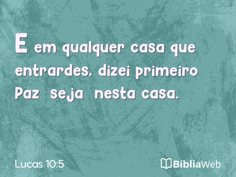 Lucas 10:5 em imagem para compartilhar