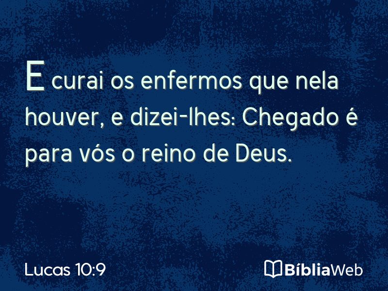 Lucas 10:9 em imagem para compartilhar