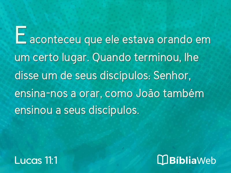 Lucas 11:1 em imagem para compartilhar