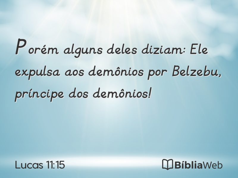 Lucas 11:15 em imagem para compartilhar