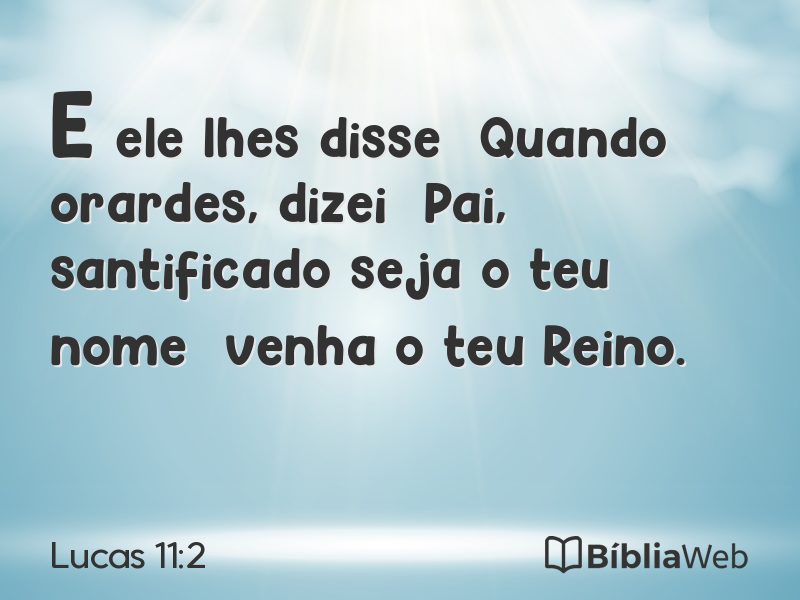 Lucas 11:2 em imagem para compartilhar