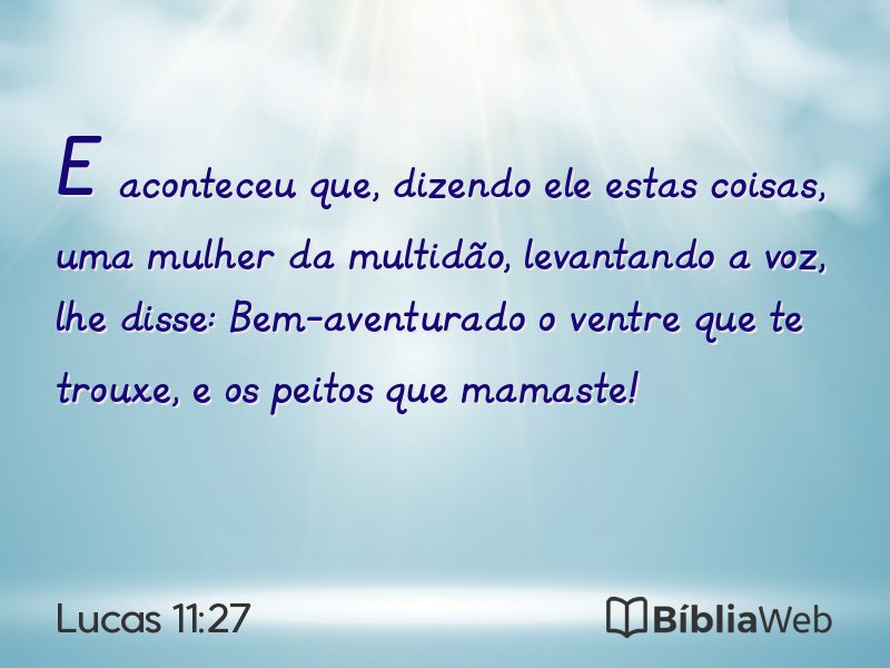 Lucas 11:27 em imagem para compartilhar