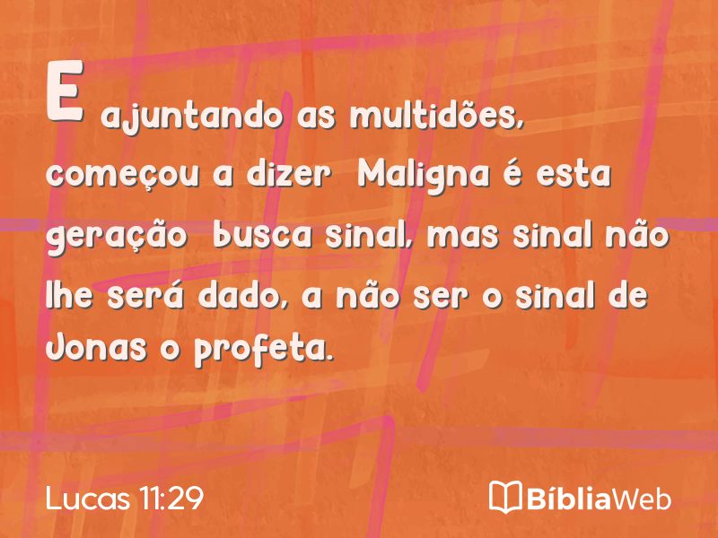 Lucas 11:29 em imagem para compartilhar