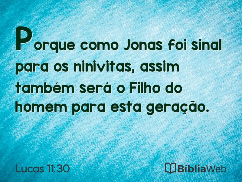 Lucas 11:30 em imagem para compartilhar