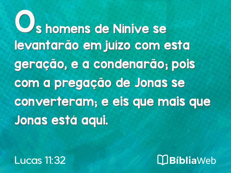 Lucas 11:32 em imagem para compartilhar