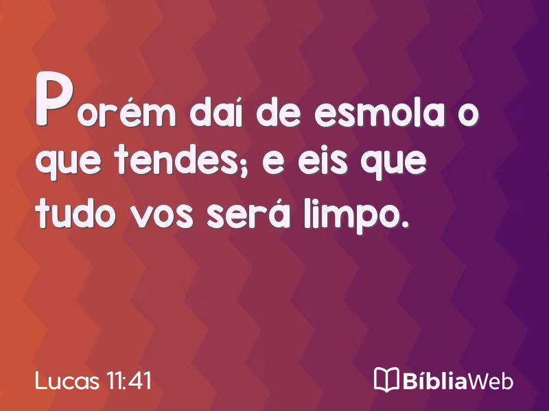 Lucas 11:41 em imagem para compartilhar