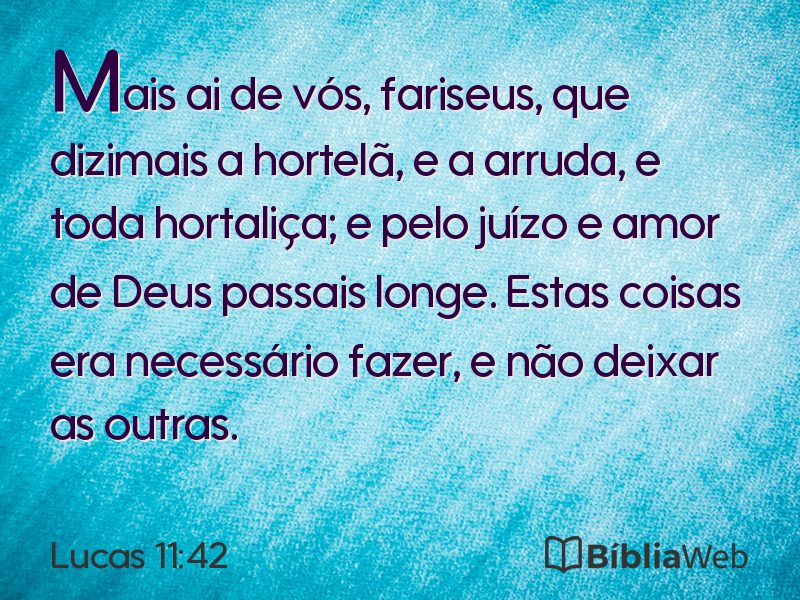 Lucas 11:42 em imagem para compartilhar