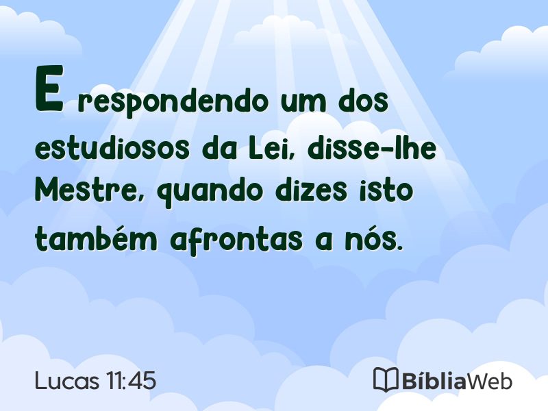 Lucas 11:45 em imagem para compartilhar