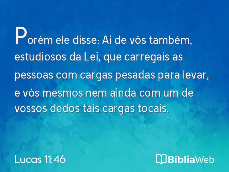 Lucas 11:46 em imagem para compartilhar